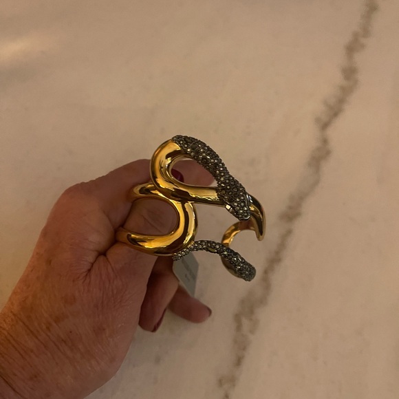 Alexis Bittar Gold and Silver Textured Bracelet - Picture 7 of 9